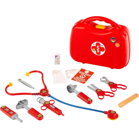 Set Medic cu Geantă și 14 Accesorii Incluzând Stetoscop, Termometru și Seringă Theo Klein 4383 pentru Copii 3+ - imagine 8